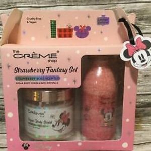 Disney Minnie Mouse the CREME shop Strawberry Rose Fantasy Sugar Scrub Bath Set
